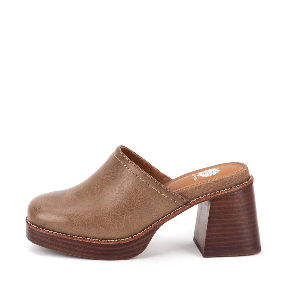 NEW YELLOWBOX women's ivaria platform clog in taupe